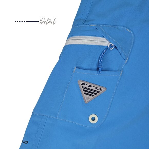 VIVID BLUE COLUMBIA WATER SHORT FOR MEN SIZE 40 - Picture 8 of 11